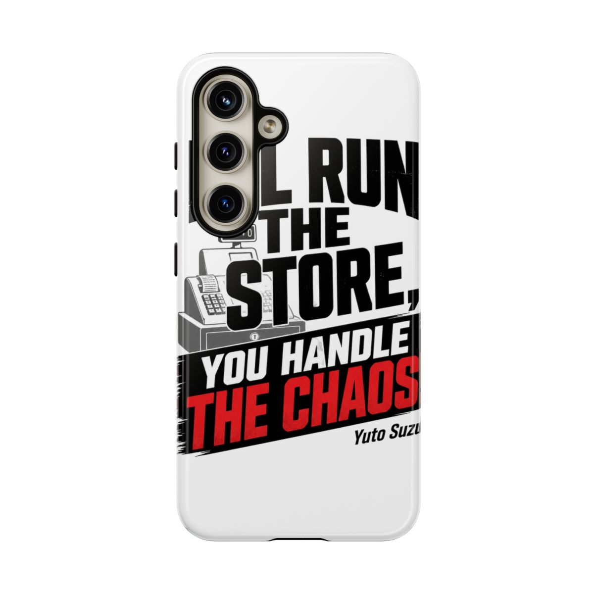 Sakamoto Days "ll run the store, you handle the chaos!" Phone Case - alternate angle 3, merchandise
