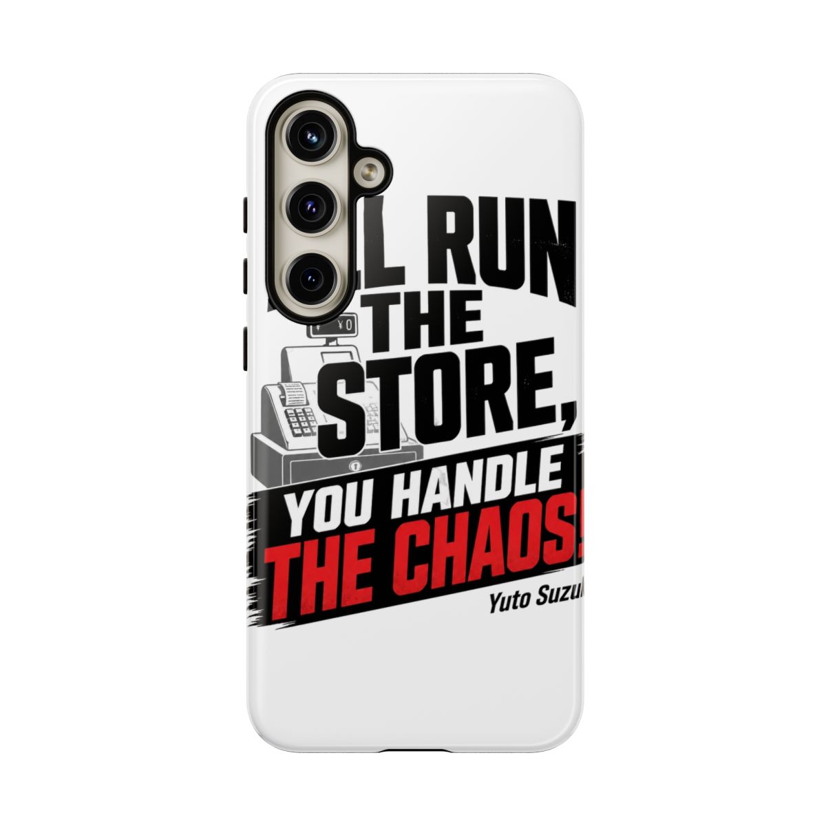 Sakamoto Days "ll run the store, you handle the chaos!" Phone Case - alternate angle 2, merchandise
