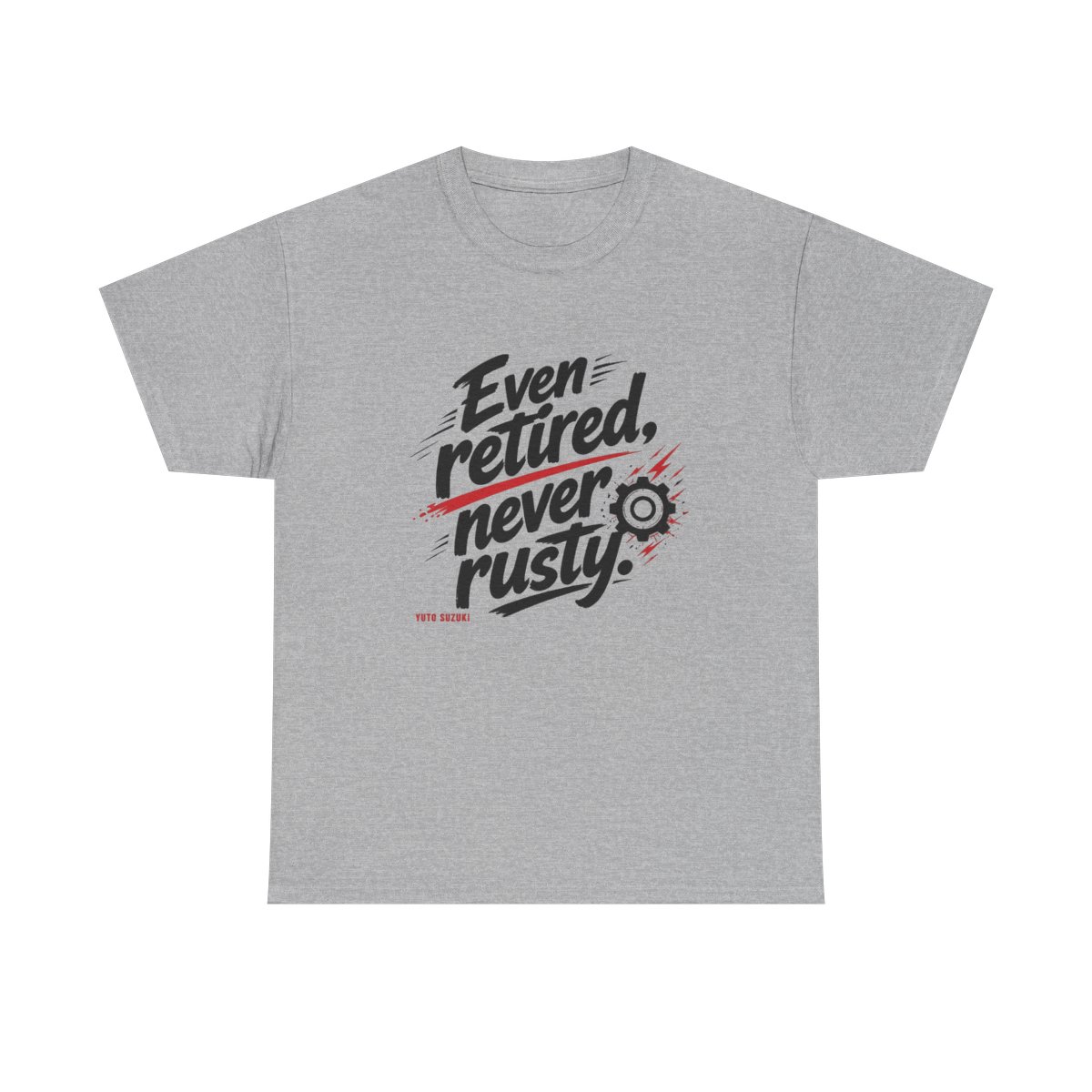 Sakamoto Days "Even retired, never rusty." Unisex Tee - alternate angle 2, merchandise