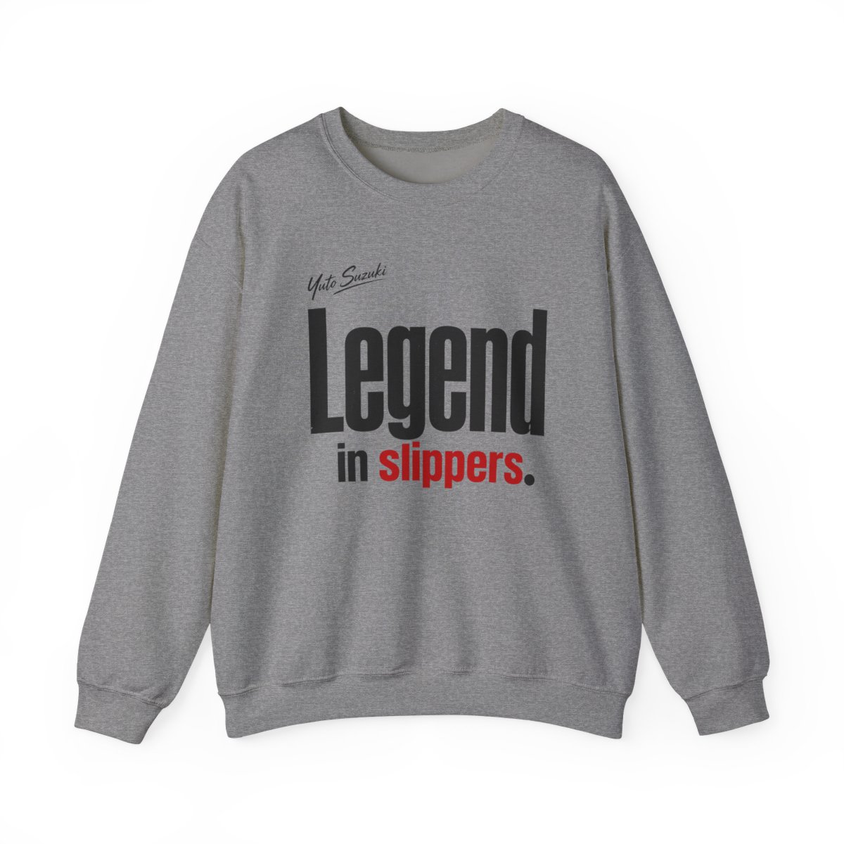 Sakamoto Days "Legend in slippers." Crewneck - alternate angle 3, merchandise
