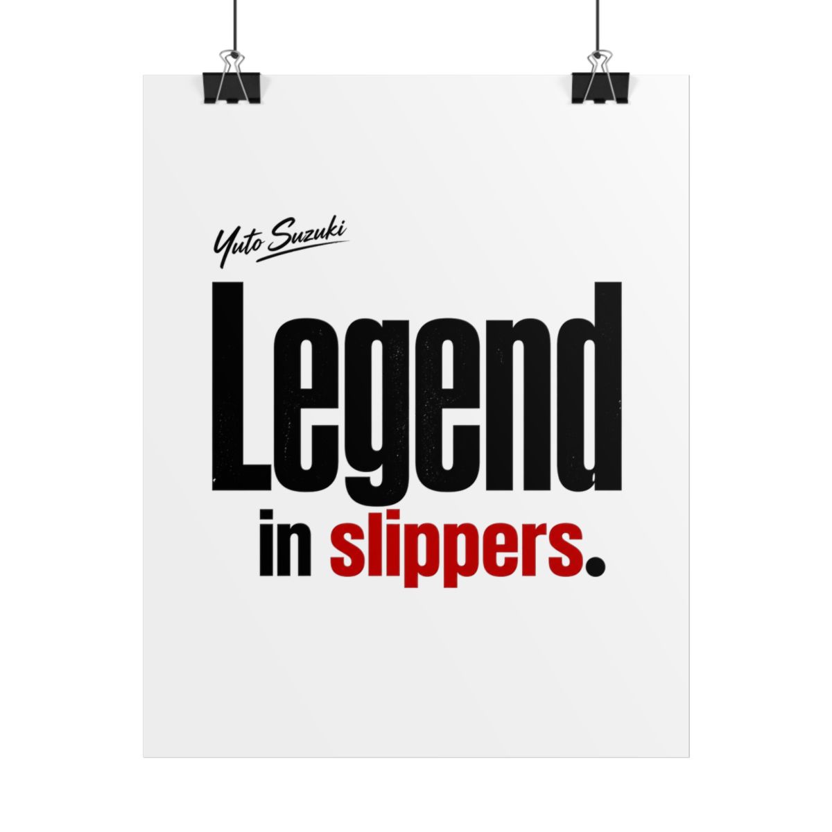 Sakamoto Days "Legend in slippers." Poster