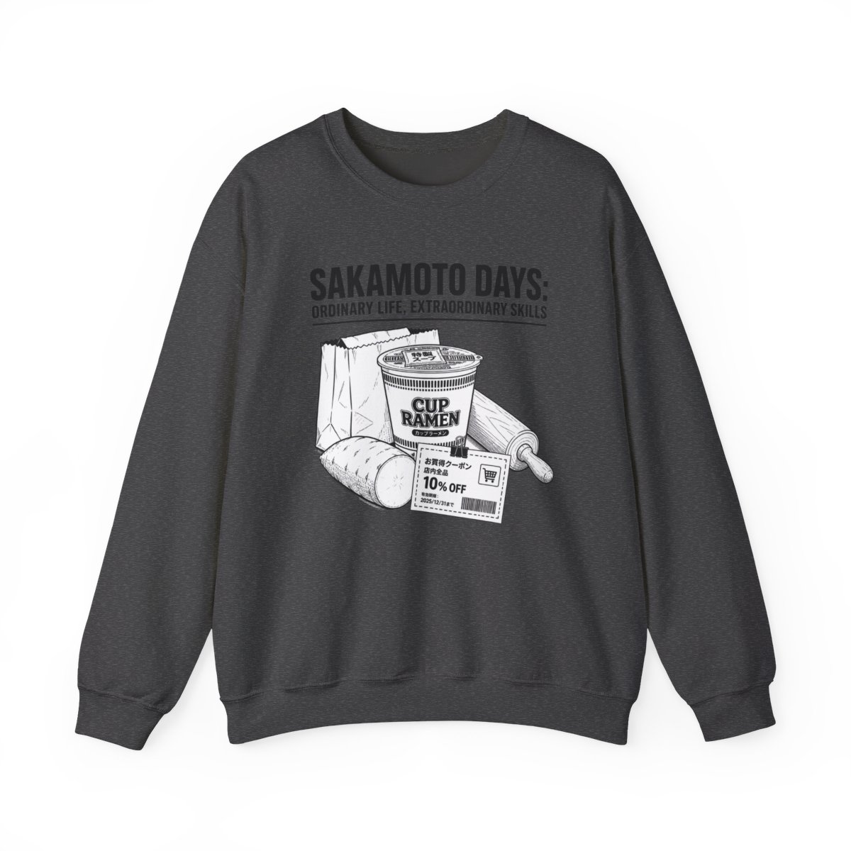 Sakamoto Days "Sakamoto Days: Ordinary Life, Extraordinary Skills" Crewneck - alternate angle 2, merchandise