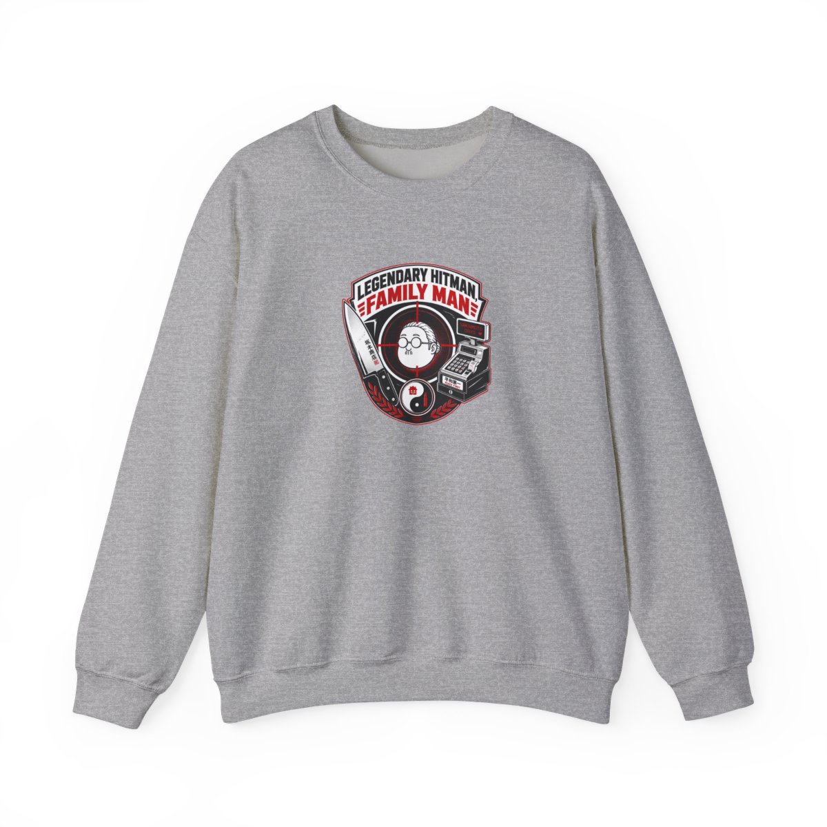 Sakamoto Days "Legendary Hitman, Family Man" Crewneck - alternate angle 2, merchandise