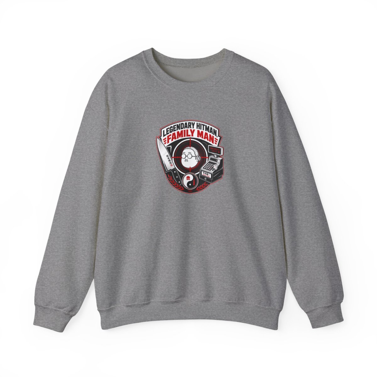 Sakamoto Days "Legendary Hitman, Family Man" Crewneck - alternate angle 3, merchandise