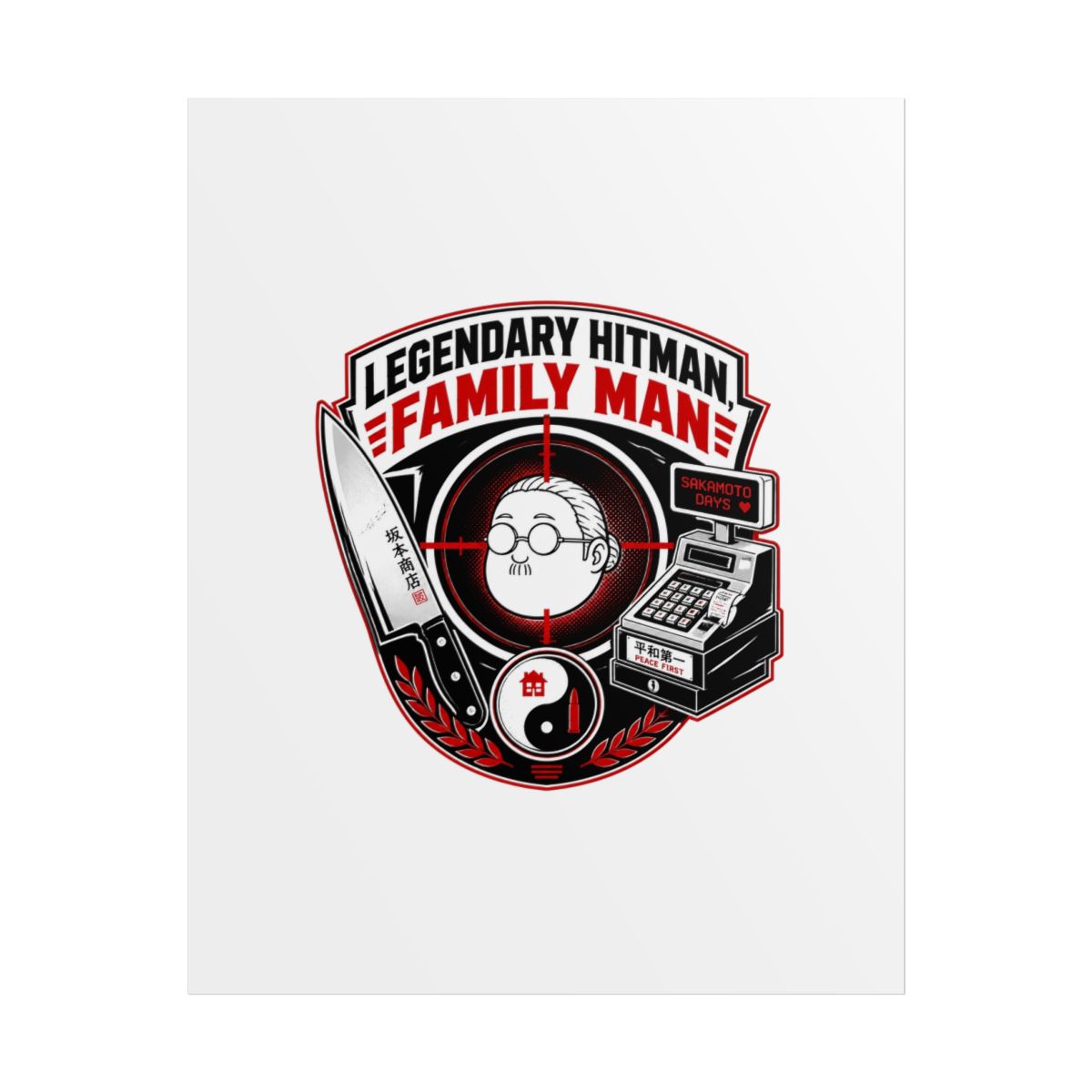 Sakamoto Days "Legendary Hitman, Family Man" Poster - Official Posters & Wall Art merchandise