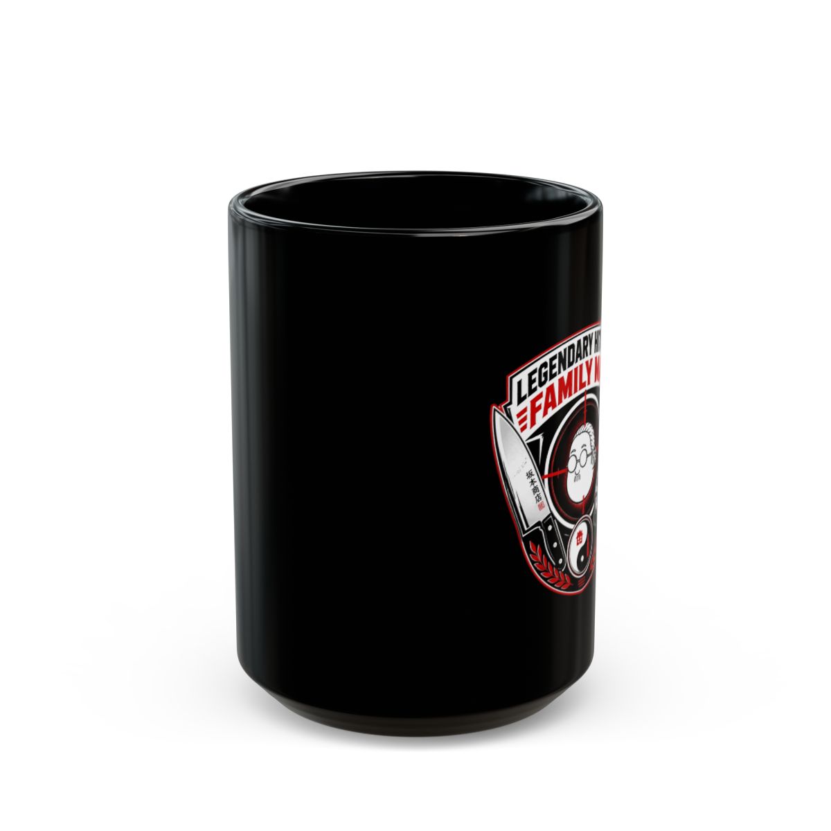 Sakamoto Days "Legendary Hitman, Family Man" Black Mug - alternate angle 1, merchandise