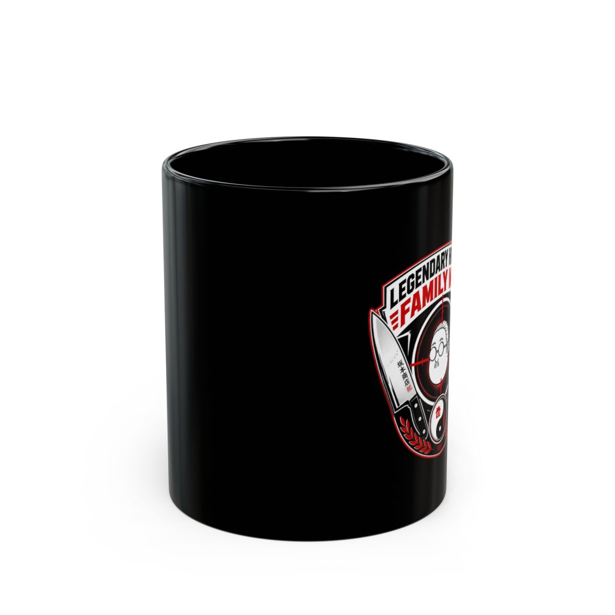 Sakamoto Days "Legendary Hitman, Family Man" Black Mug - alternate angle 2, merchandise