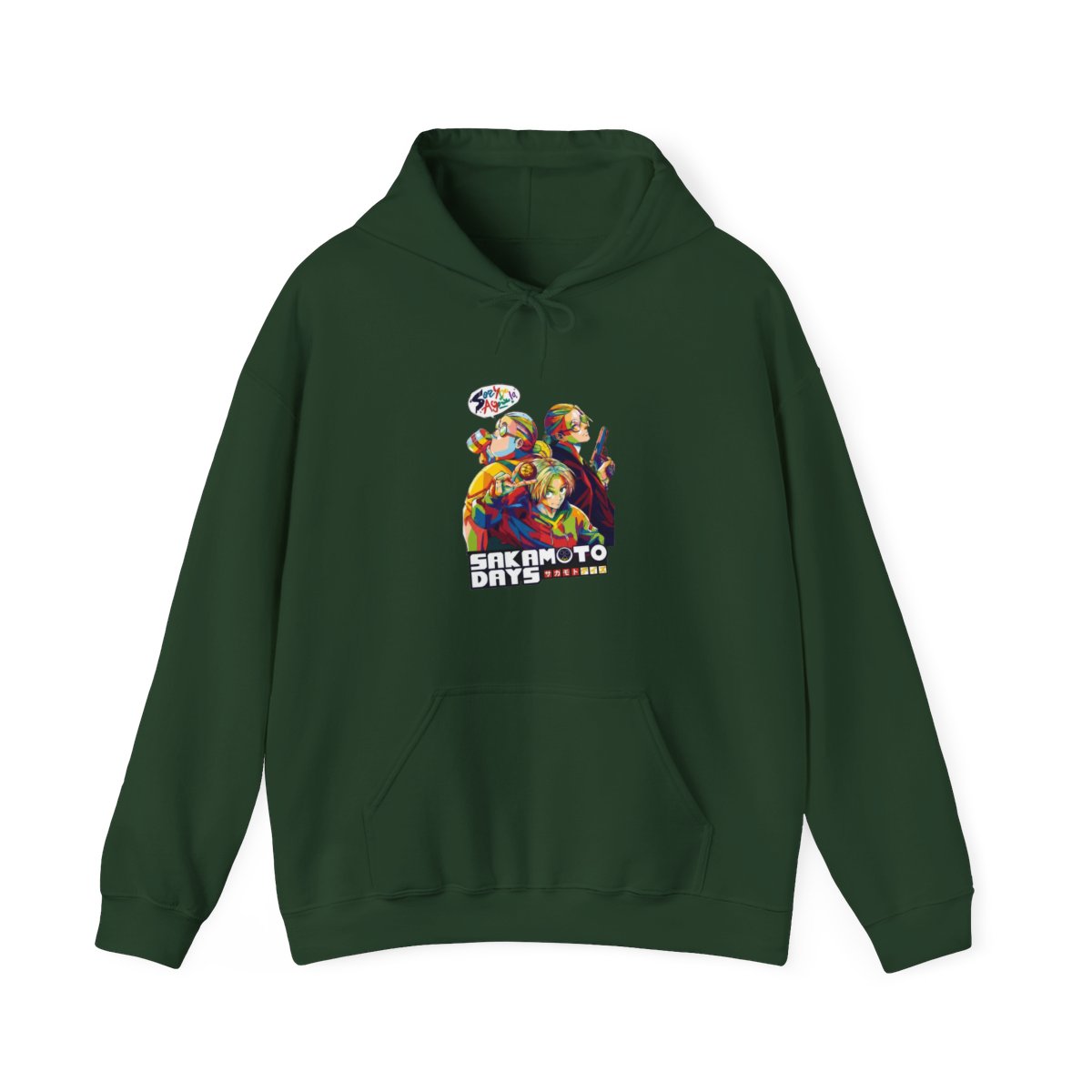 Sakamoto Days Wpap Pop Art Hoodie - alternate angle 2, merchandise