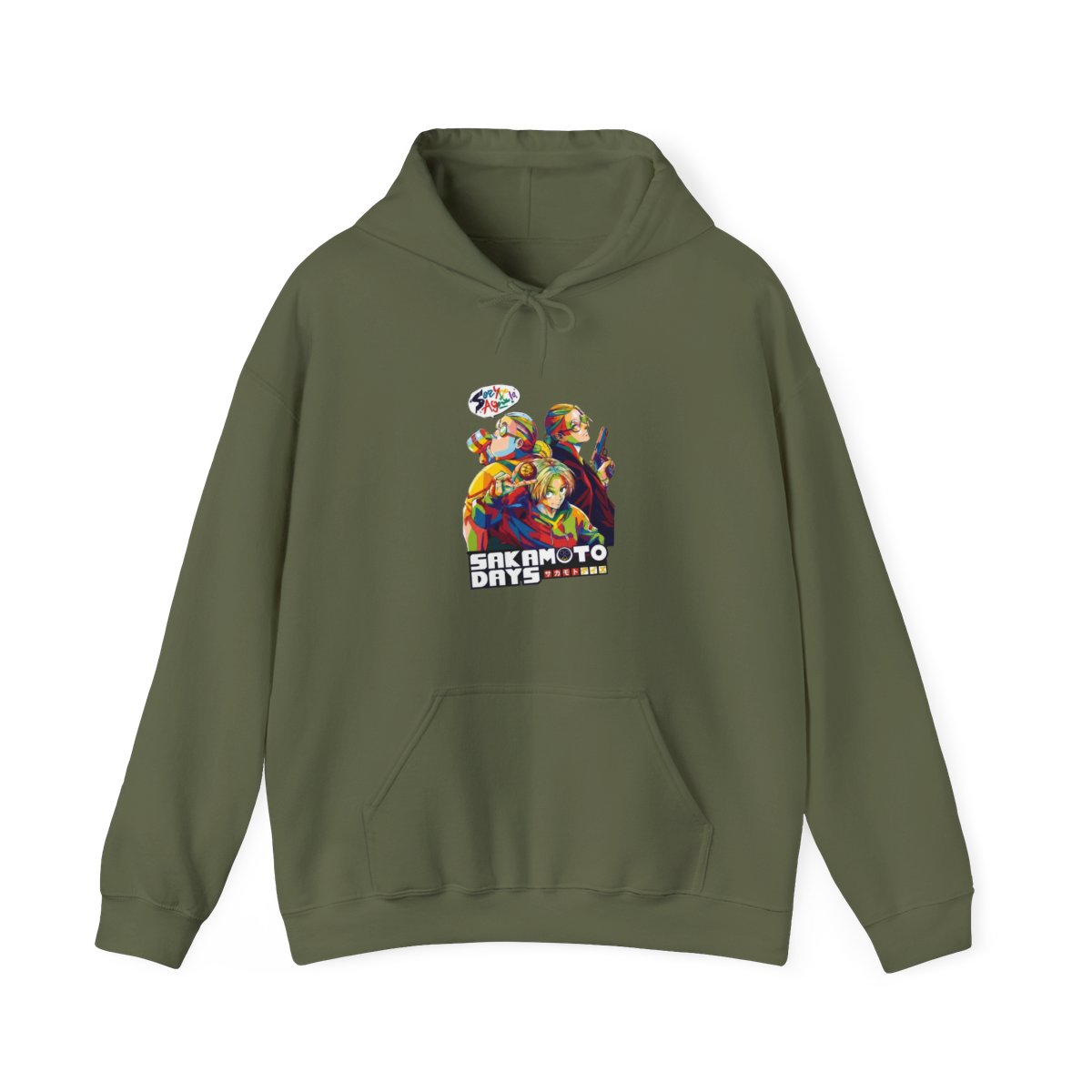 Sakamoto Days Wpap Pop Art Hoodie - alternate angle 3, merchandise