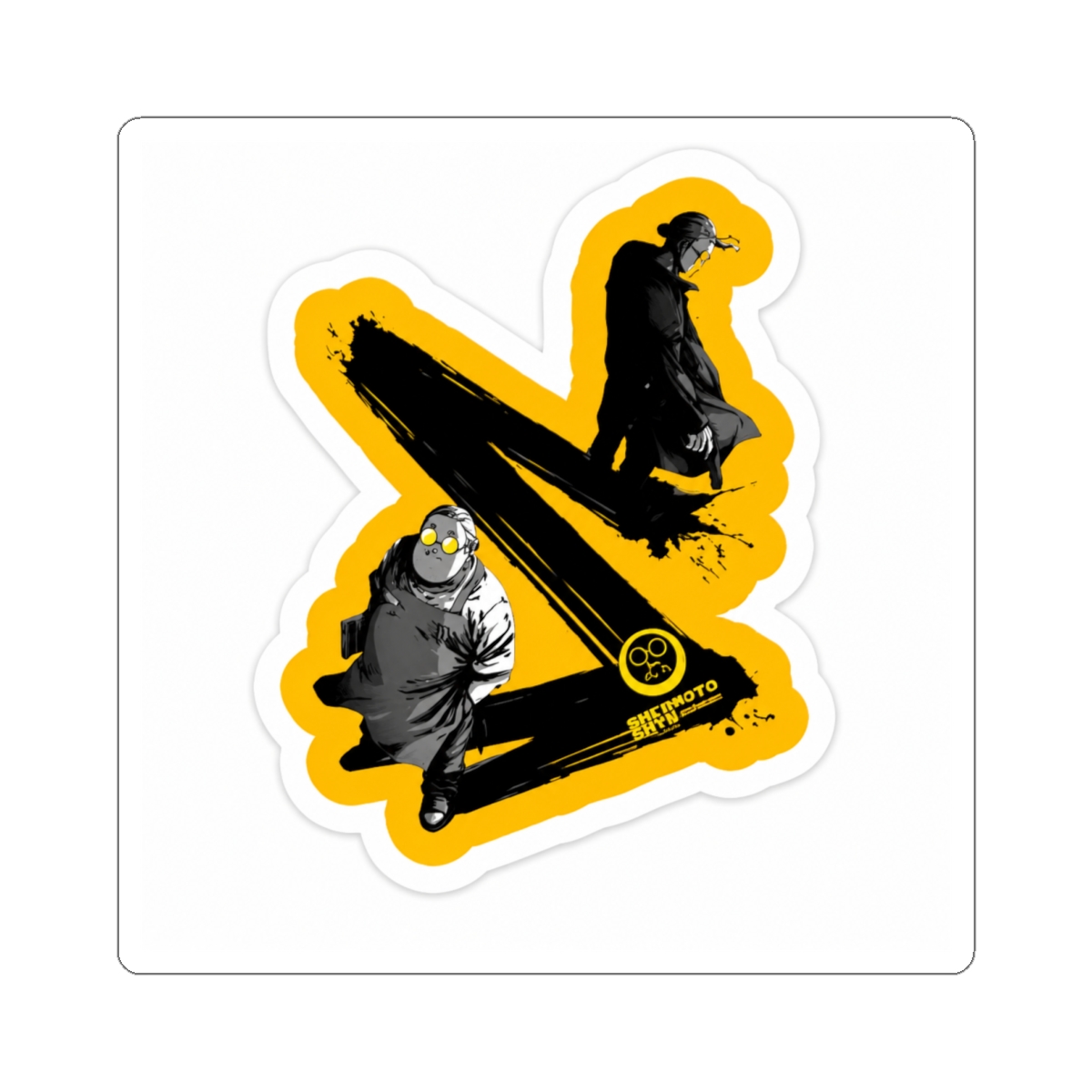 Before and after sakamoto design Sticker | Sakamoto Days